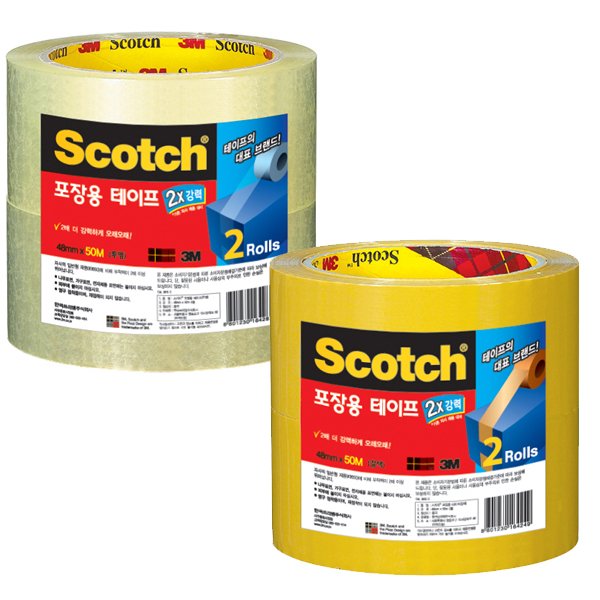 (8801230164249)3M 스카치 포장용테이프 3615-2 (48mmx50m) 2입 갈색